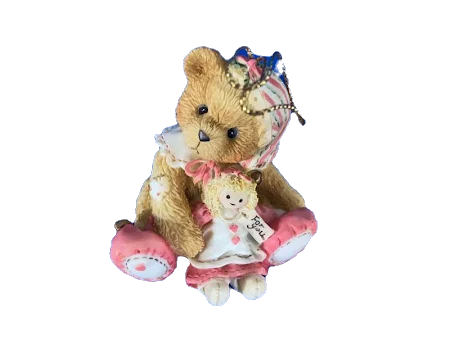 Cherished Teddies Oranment Girl Elf with Doll Hanging Ornament 625434. image 1