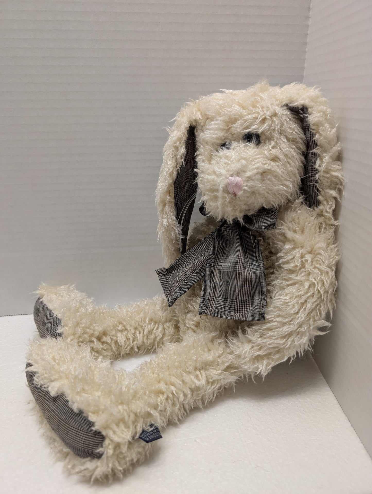 Boyds Hare Zelda Fitzhare White w.plaid ears and paw pads  5241-10 image 1