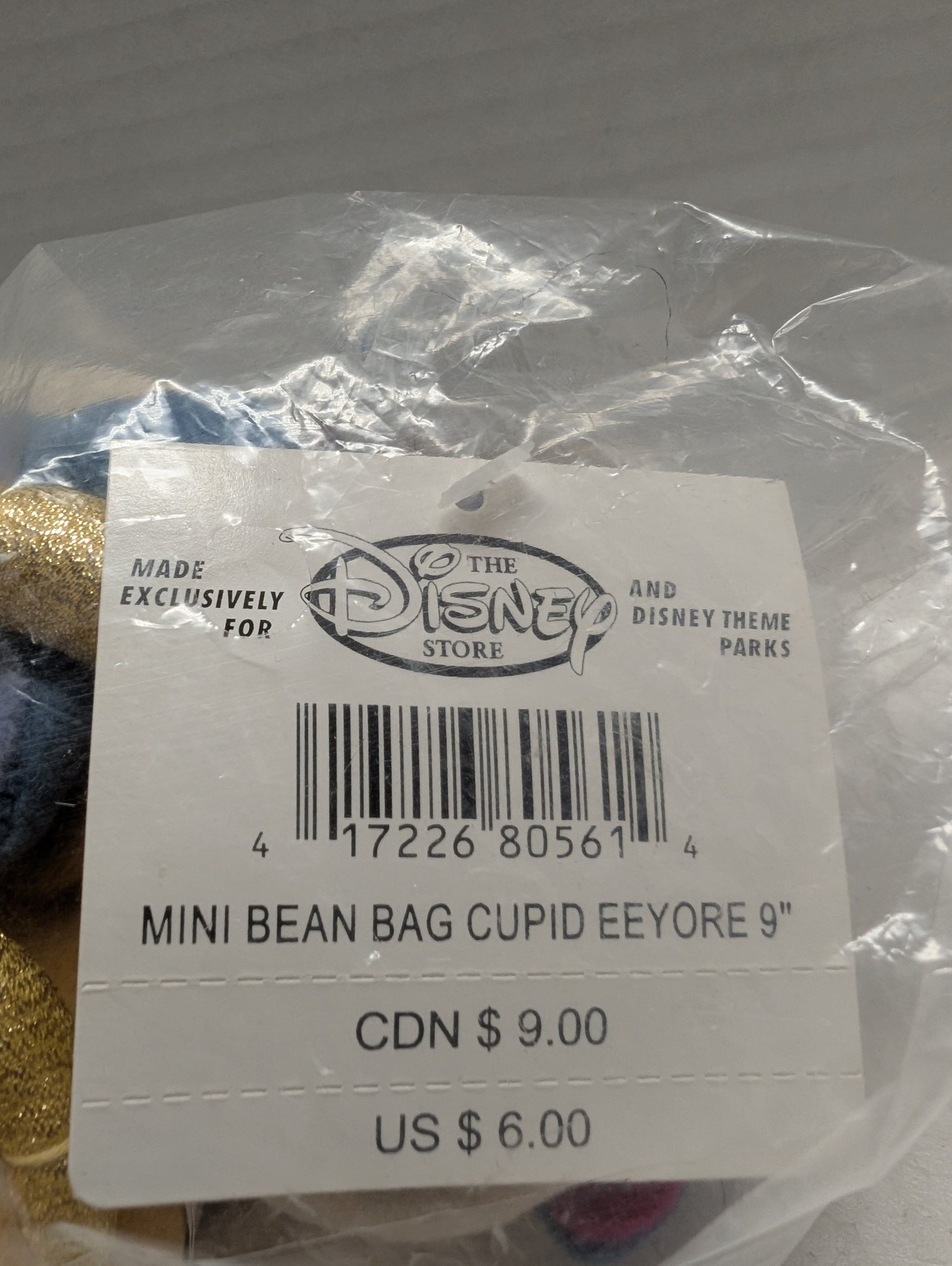 Disney Bean Bag Set Pooh with Red Sweater and Eeyore Cupid image 4