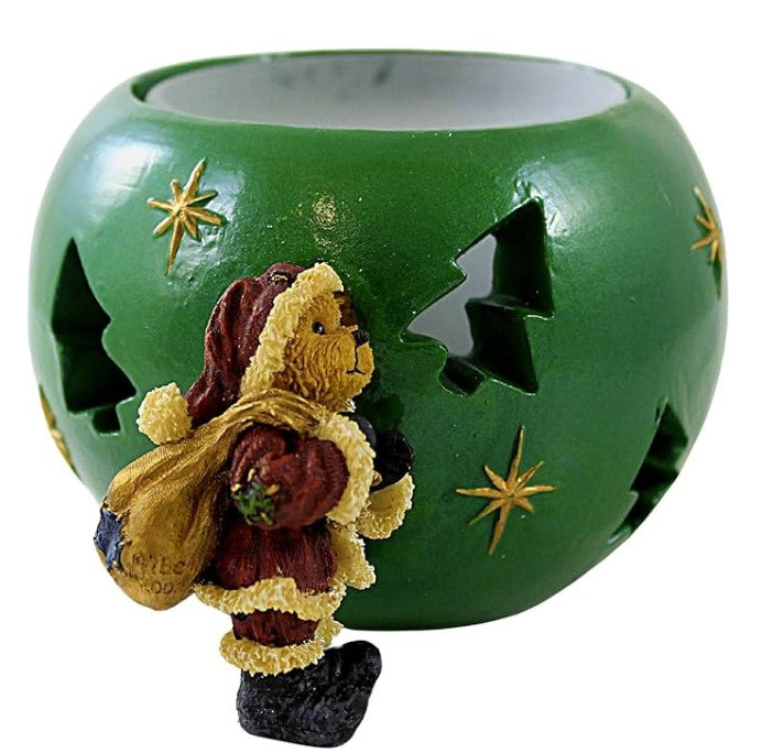 Boyds Votive BS Klaus Kringlebear  Deck the Halls  #27732 BS image 1