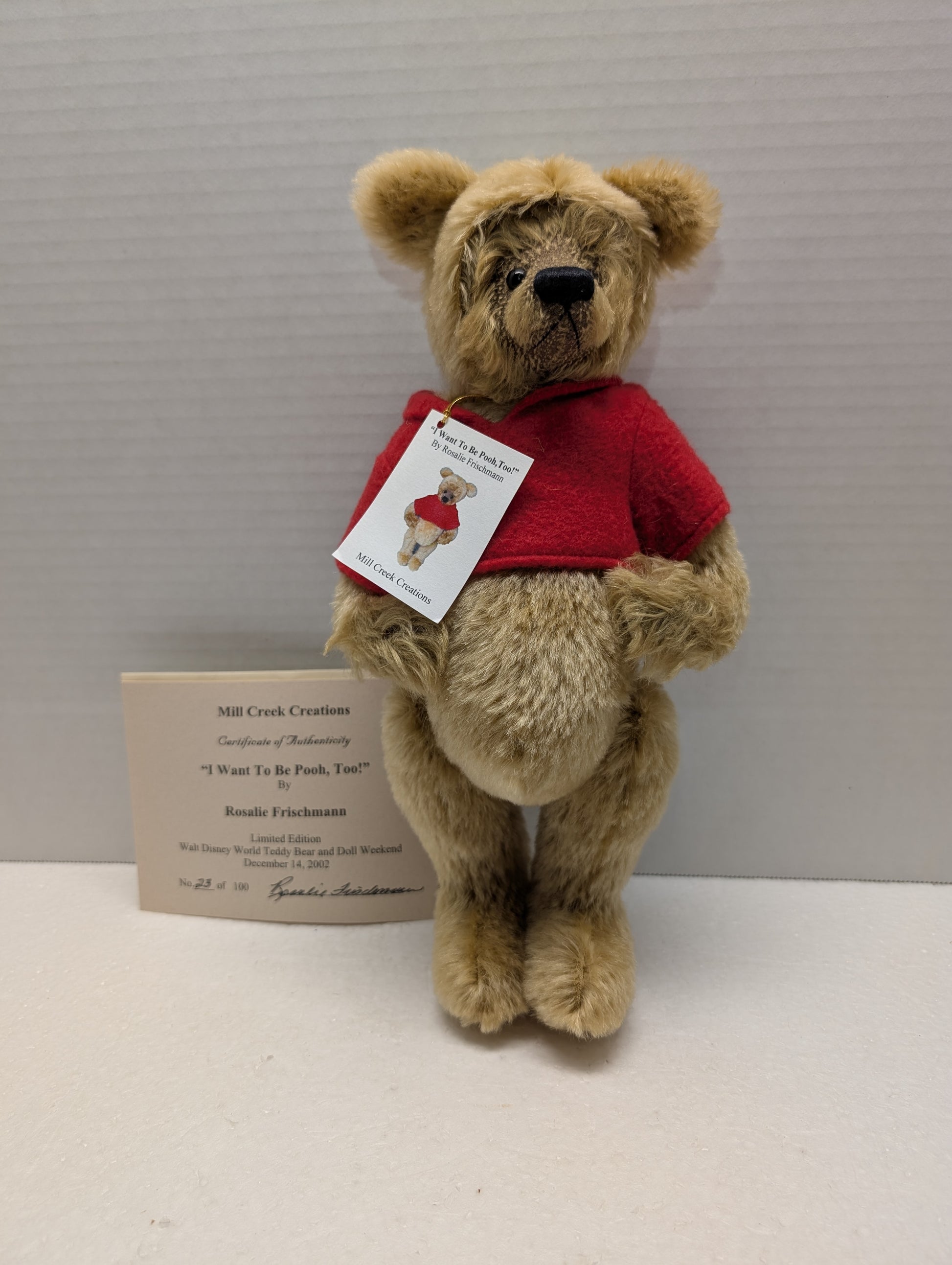 Mill Creek Creations I Want to Be Pooh, Too! Ltd Ed 100 Mohair 12 image 2