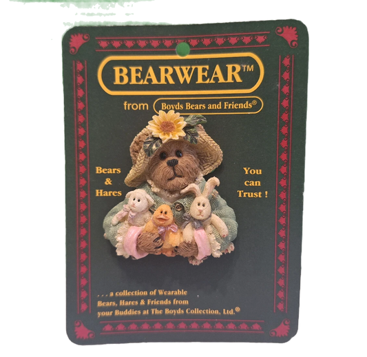 Boyds Pin Bearwear Miss Hattie & Co Springtime Friends 26157 image 0