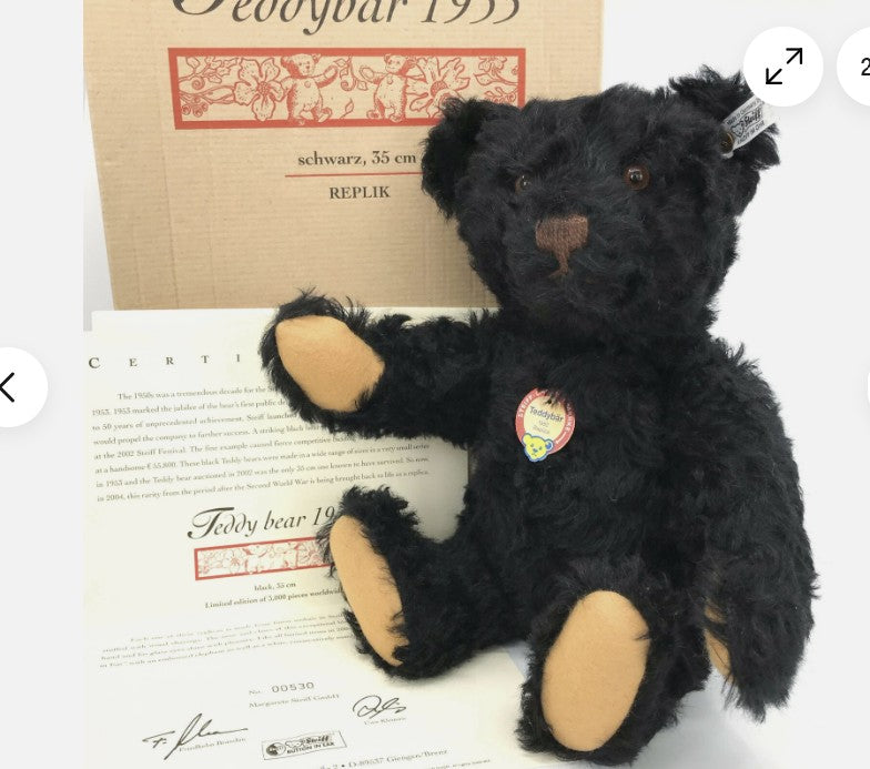 Steiff Classic Black Bear 1953 Replica #408519 image 0