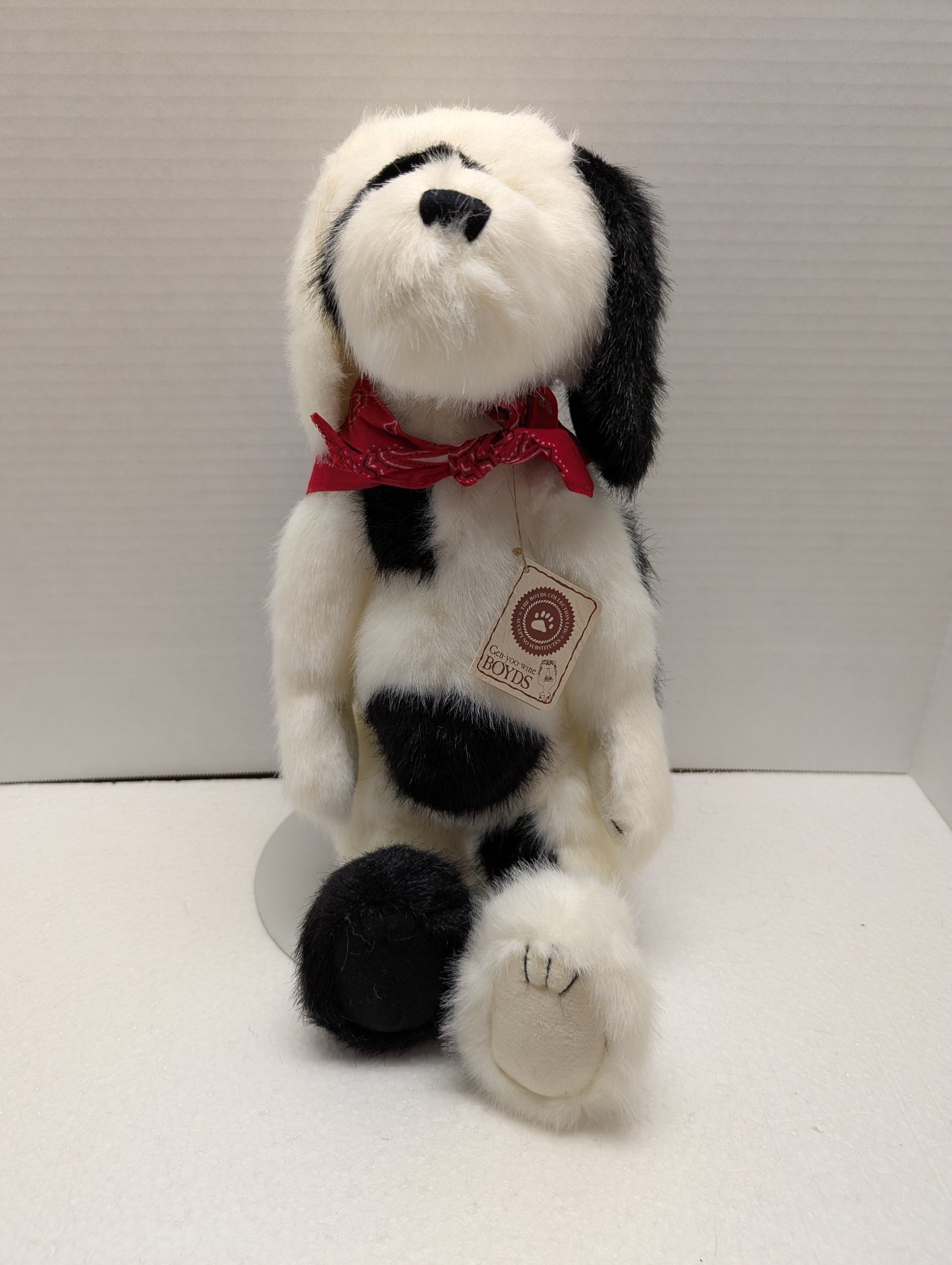 Boyds Dog Duffy P. Hydrant 16" 540301-07 Black & White Scruffy Pup image 6