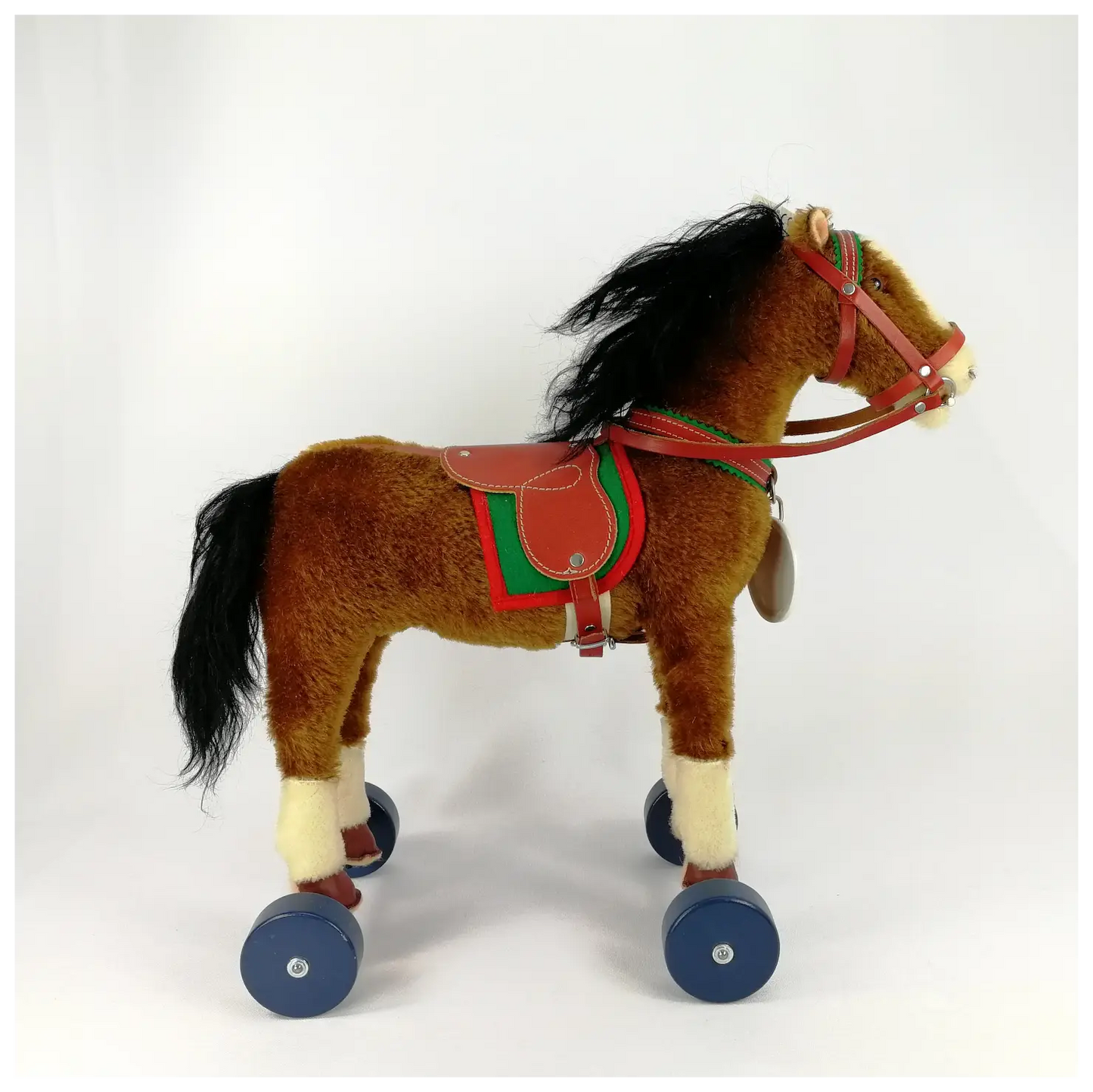 Steiff Mohair 1998 Club Horse on Wheels 1929 Replica 402146 image 7