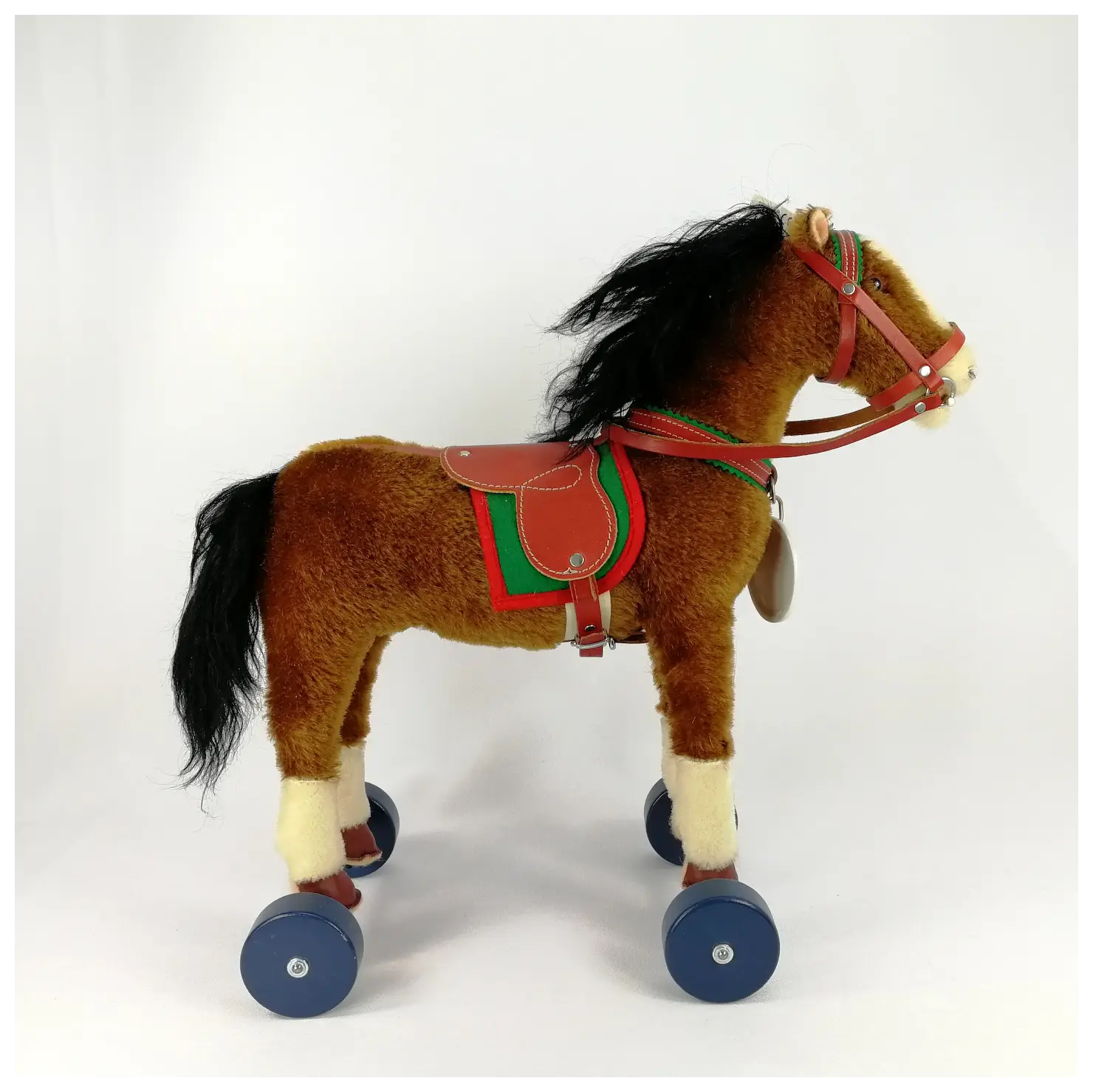 Steiff Mohair 1998 Club Horse on Wheels 1929 Replica 402146 image 7