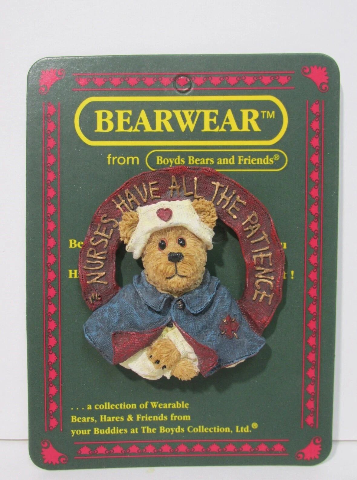 Boyds Pin Bearwear Florence Gentlecare Touching Lives  Pin #26065 Nurse image 0
