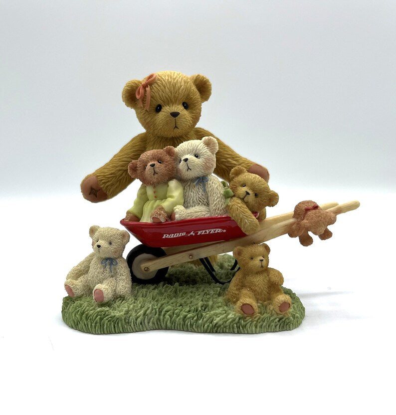 Cherished Teddies Figurine Ellie with Radio Flyer Wheelbarrow 107074 image 0