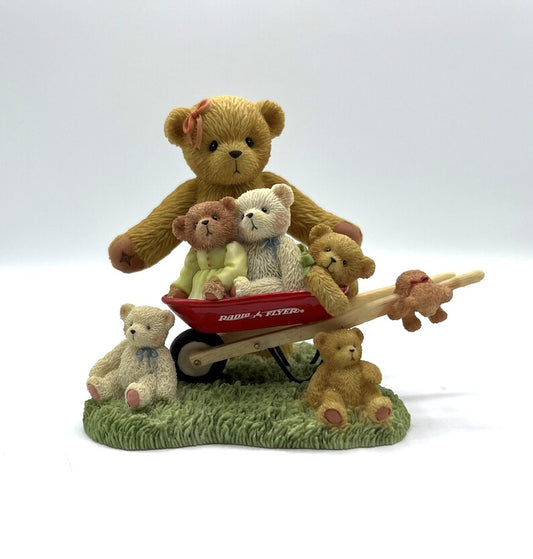 Cherished Teddies Figurine Ellie with Radio Flyer Wheelbarrow 107074 image 0