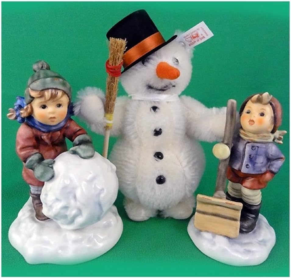 Steiff & Goebel Collectors Set Hummel Frosty Friends with Steiff Snowman 1448 image 3