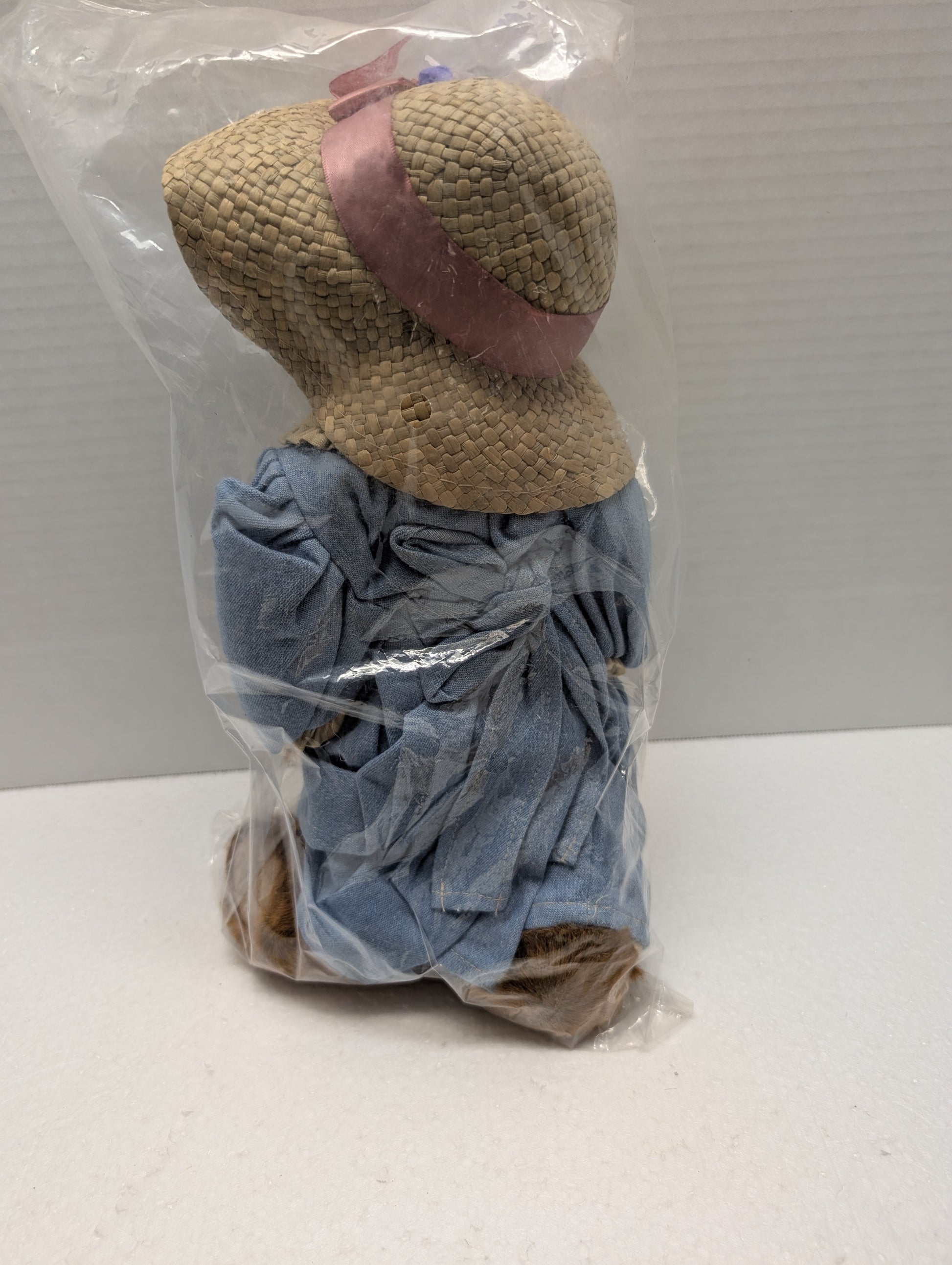 Boyds Bear Plush  Augusta 14" w Straw  Hat  91010 image 8