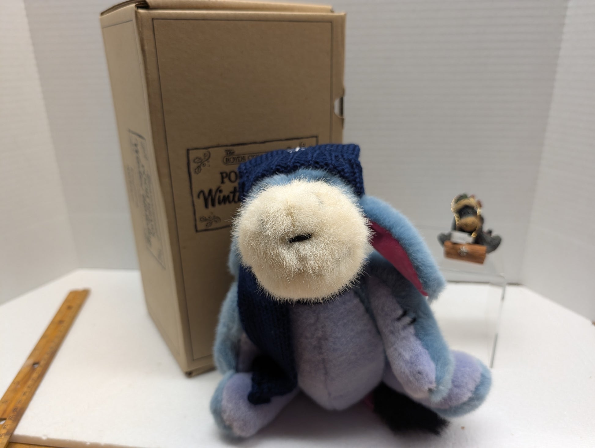 Boyds Pooh Bear's Winter Holiday Eeyore Plush with resin #95971DS image 4