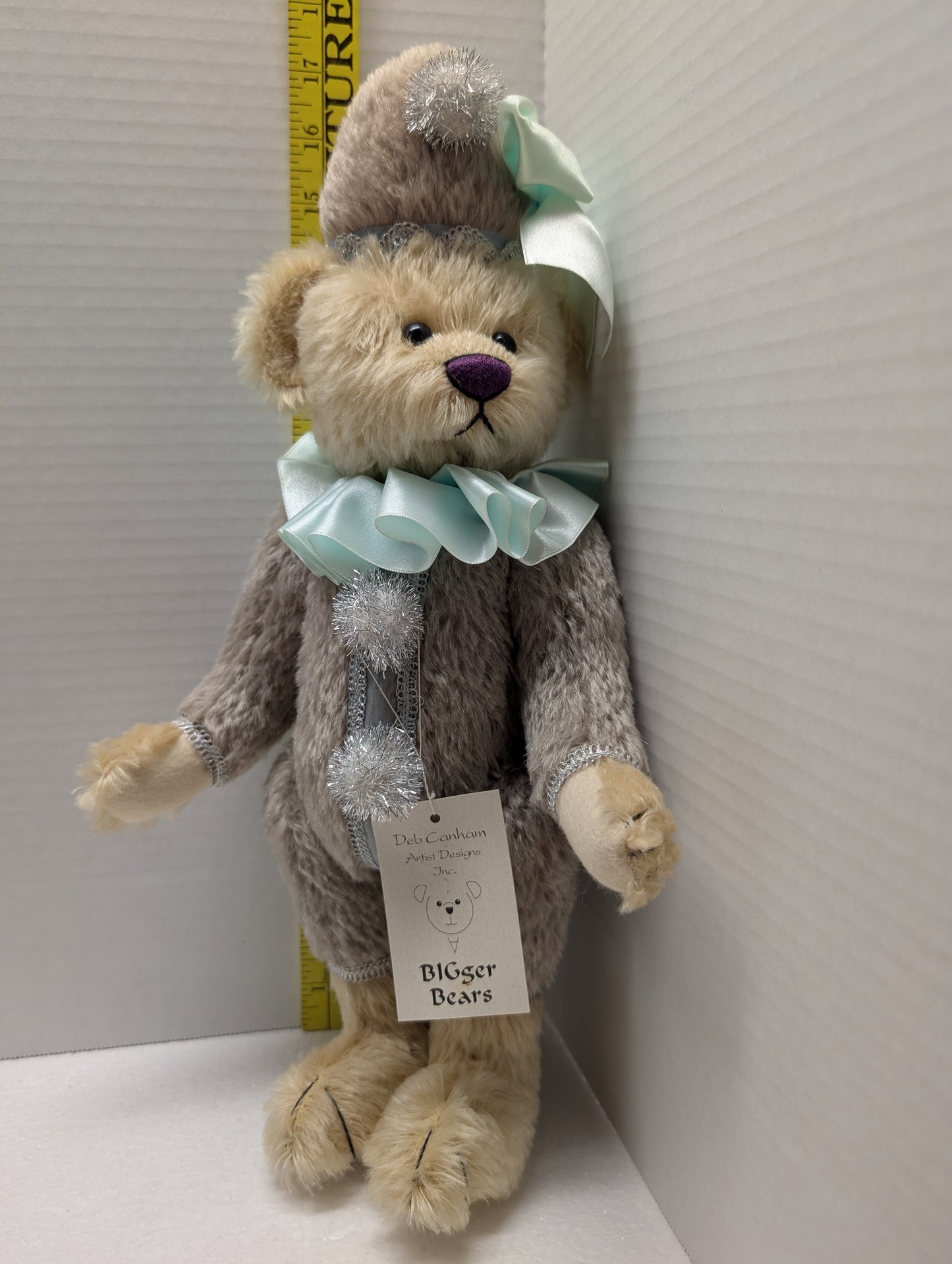 Deb Canham Plum Bear #65/150 17" with hat. image 3