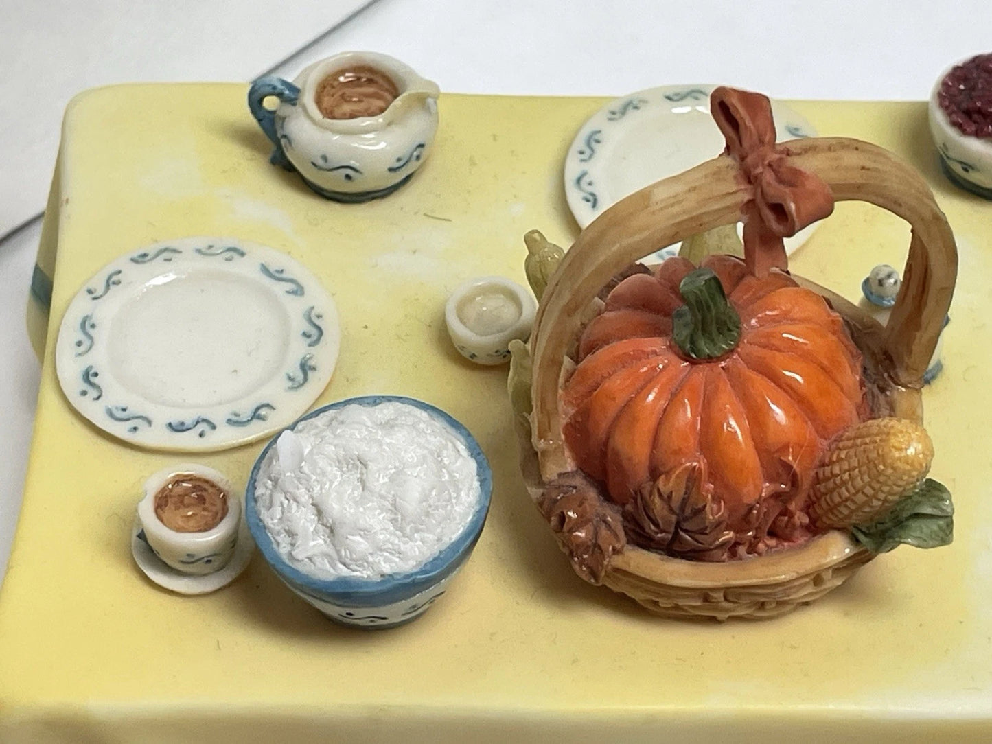 Cherished Teddies Thanksgiving Table Figurine With Dog # 141542. image 8