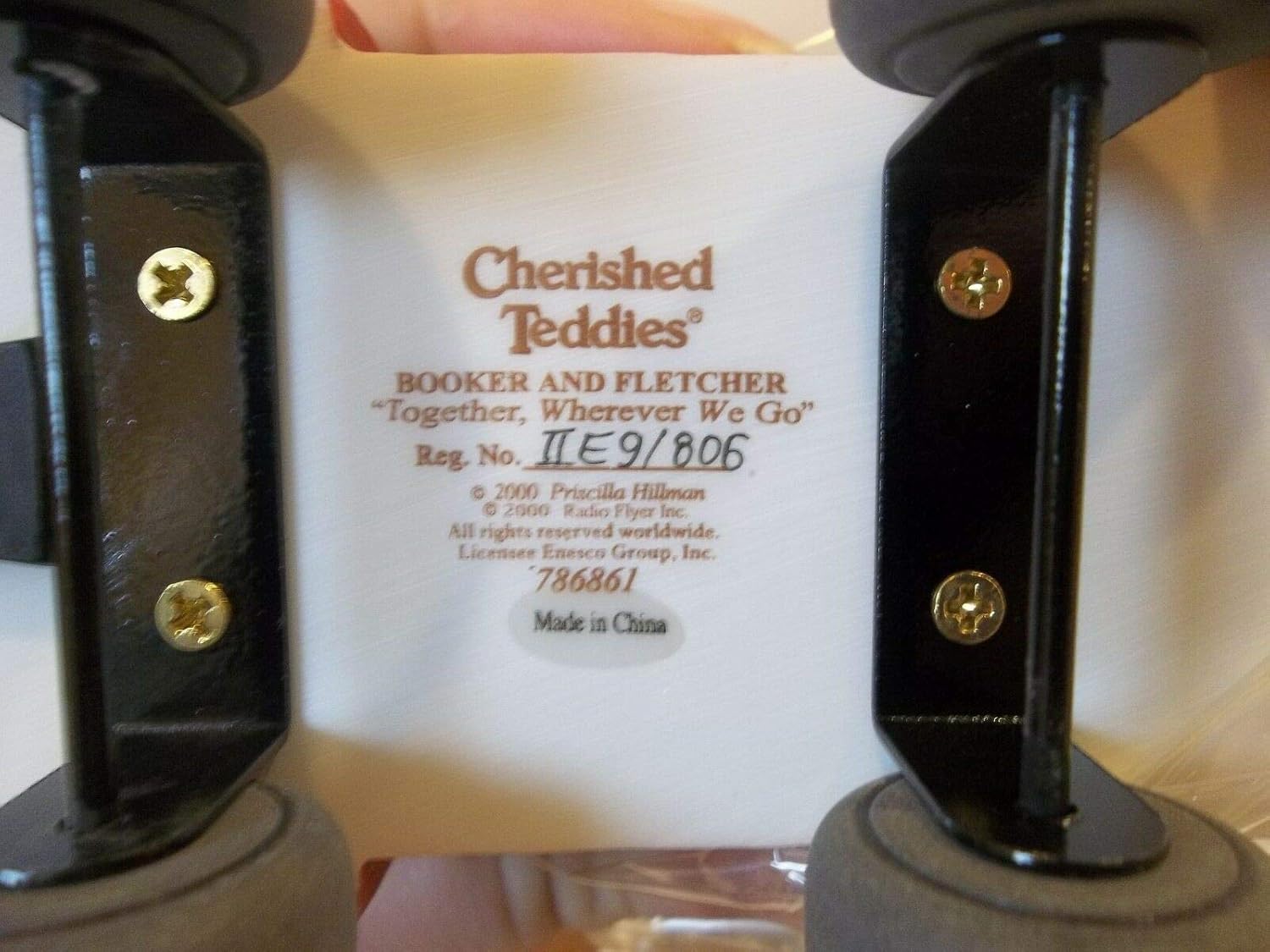 Cherished Teddies Booker And Fletcher Radio Flyer Figurine 786861 image 0