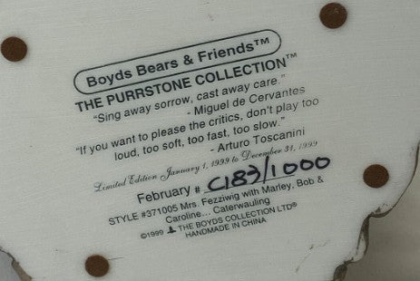 Boyds Purrstone Mrs. Fezziwig with Marley, Bob & Caroline Caterwauling image 2