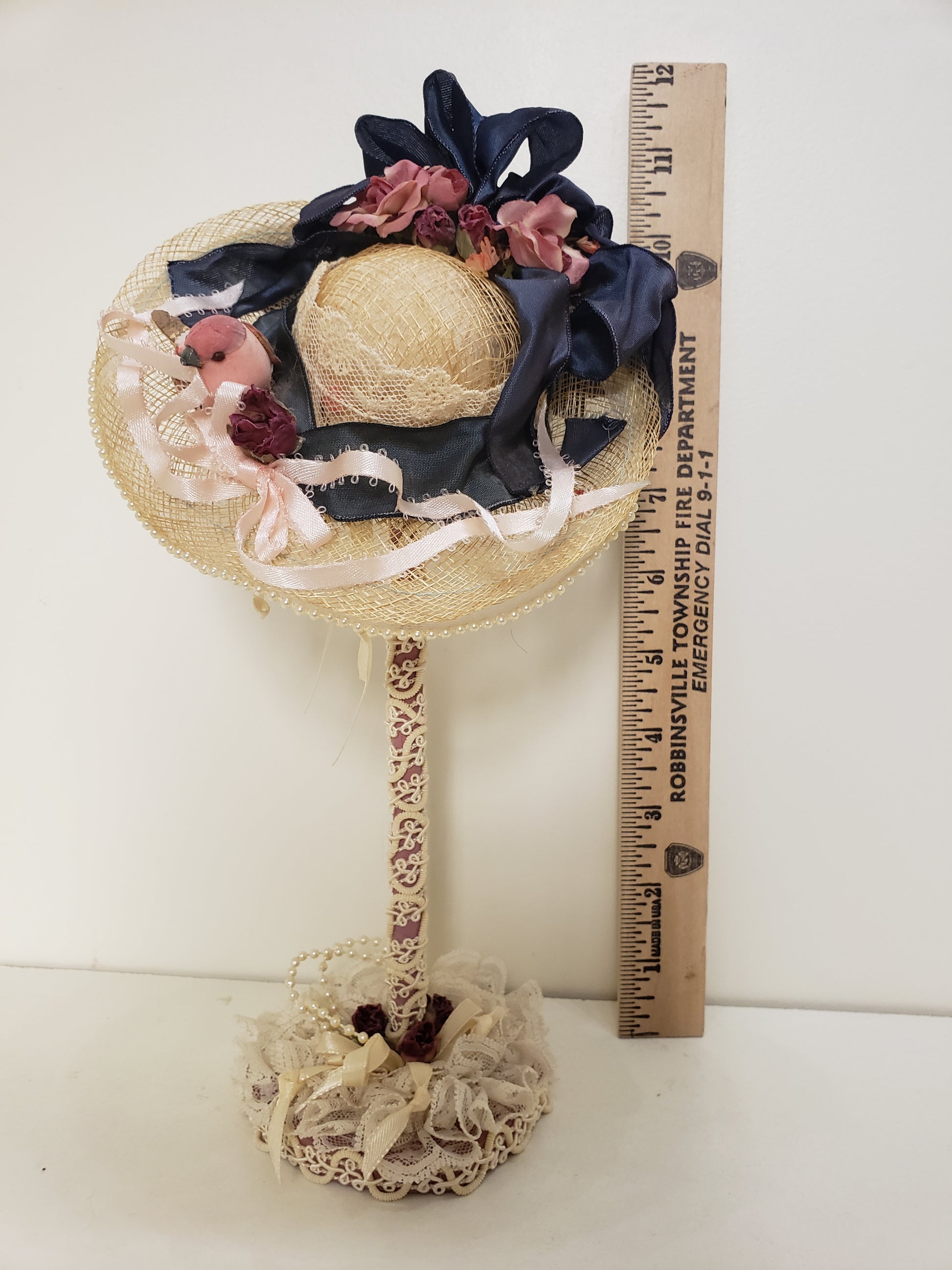 Artist Bear Elegance Original Designs Hat Stand and Hat 9.5 Inches image 1