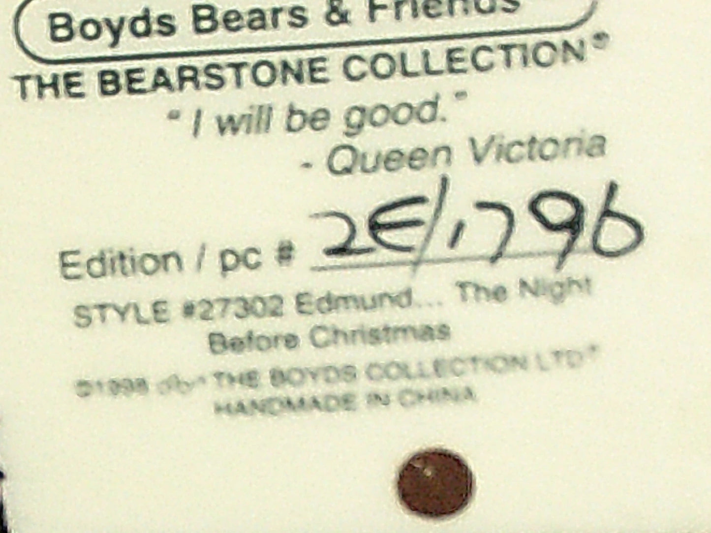 Boyds Frame BS Edmund the Night Before Christmas #27302 image 4