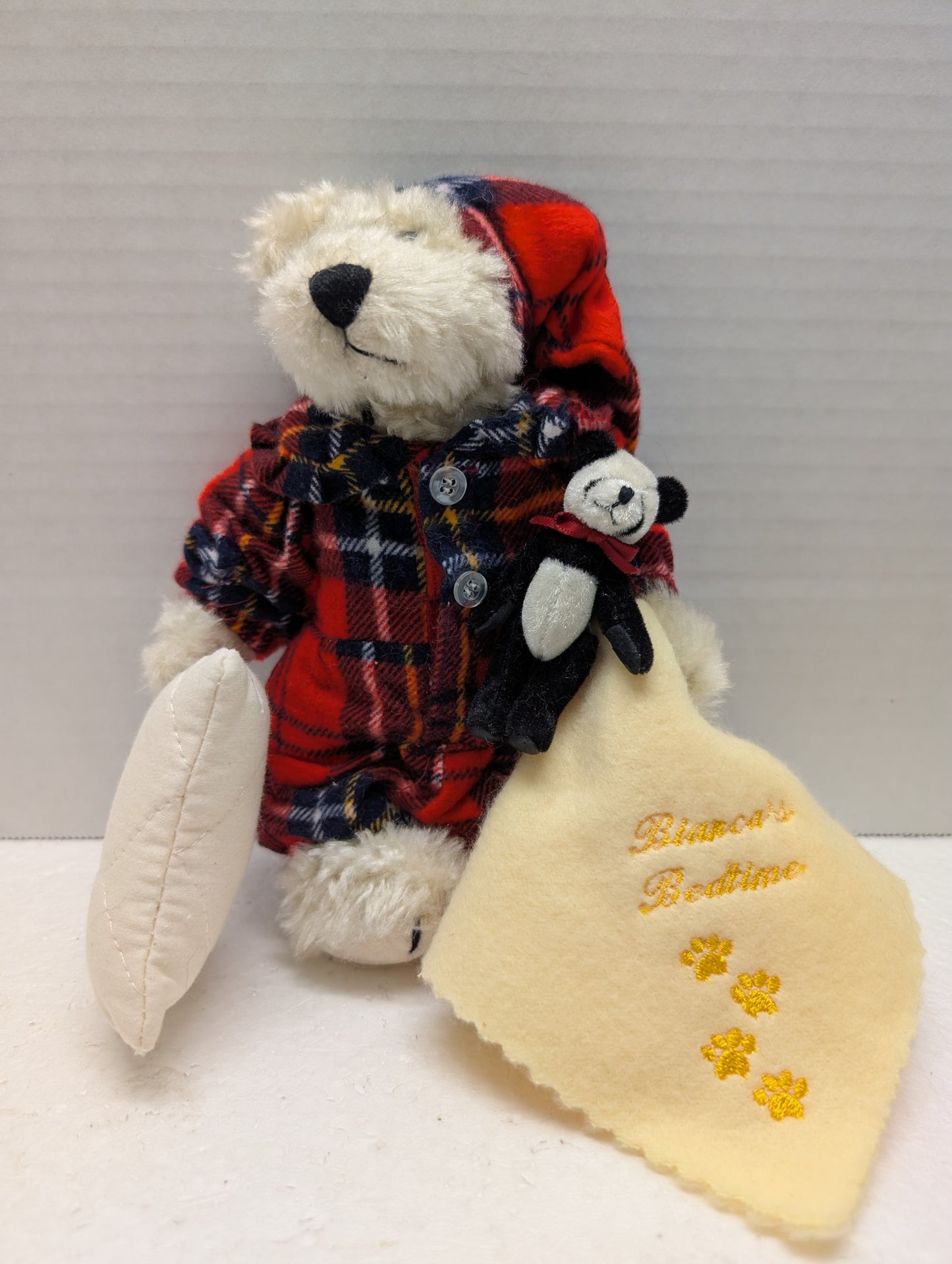 Boyds Bear Plush  Bianca's Bedtime w. pillow & Panda  912076T image 0