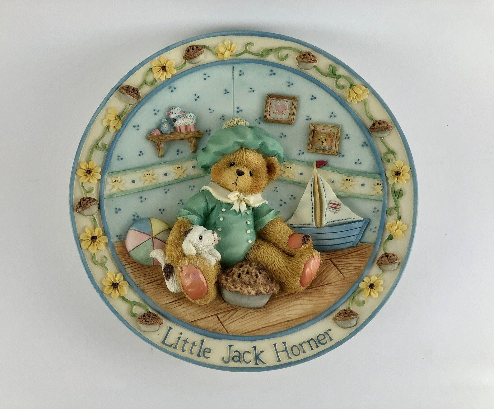 Cherished Teddies  Plate Little Jack Horner 151998 6.5 image 0