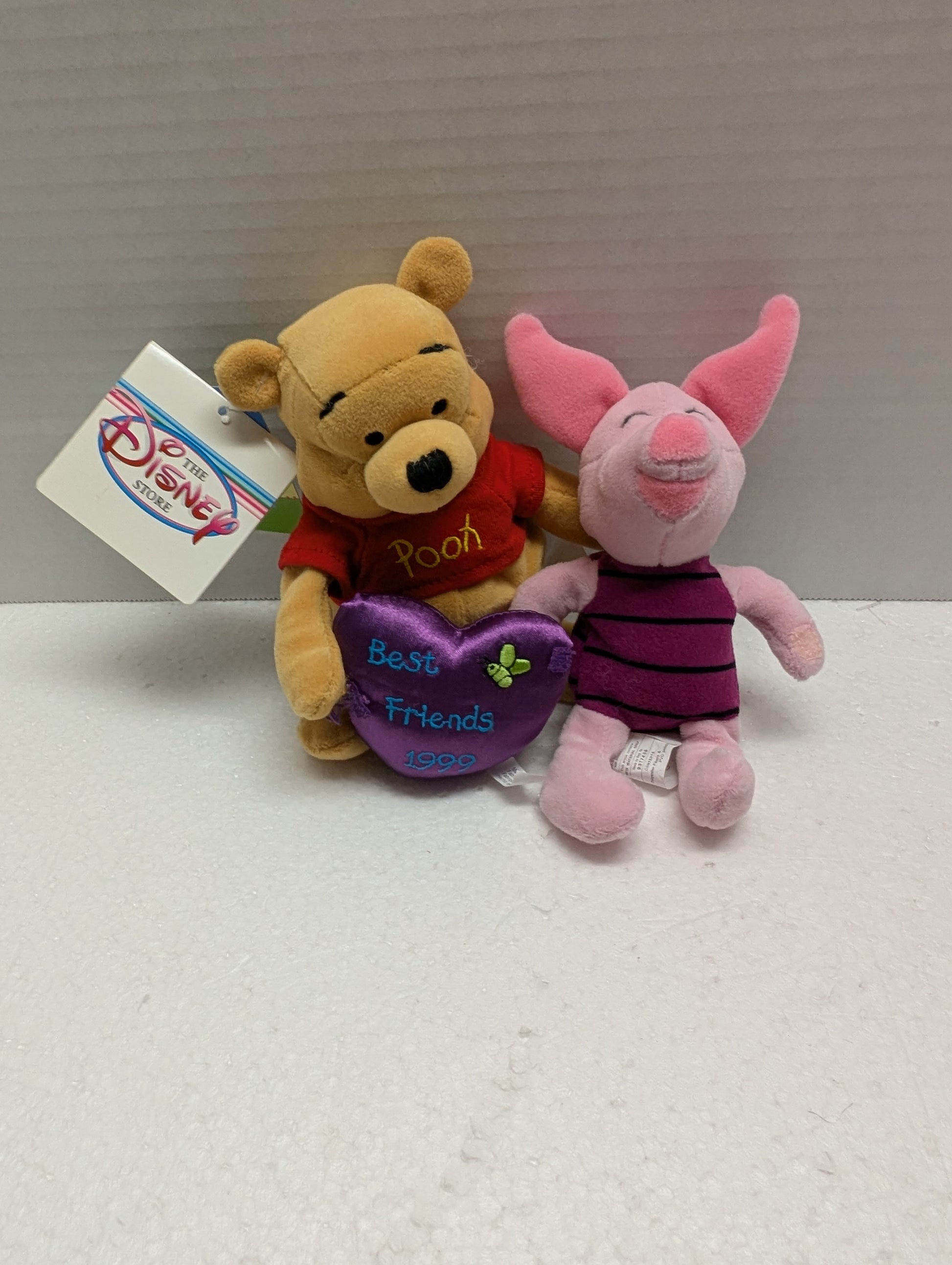 Disney Bean Bag Mini Friendship Set Pooh & Piglet Best Friends 1999 image 0