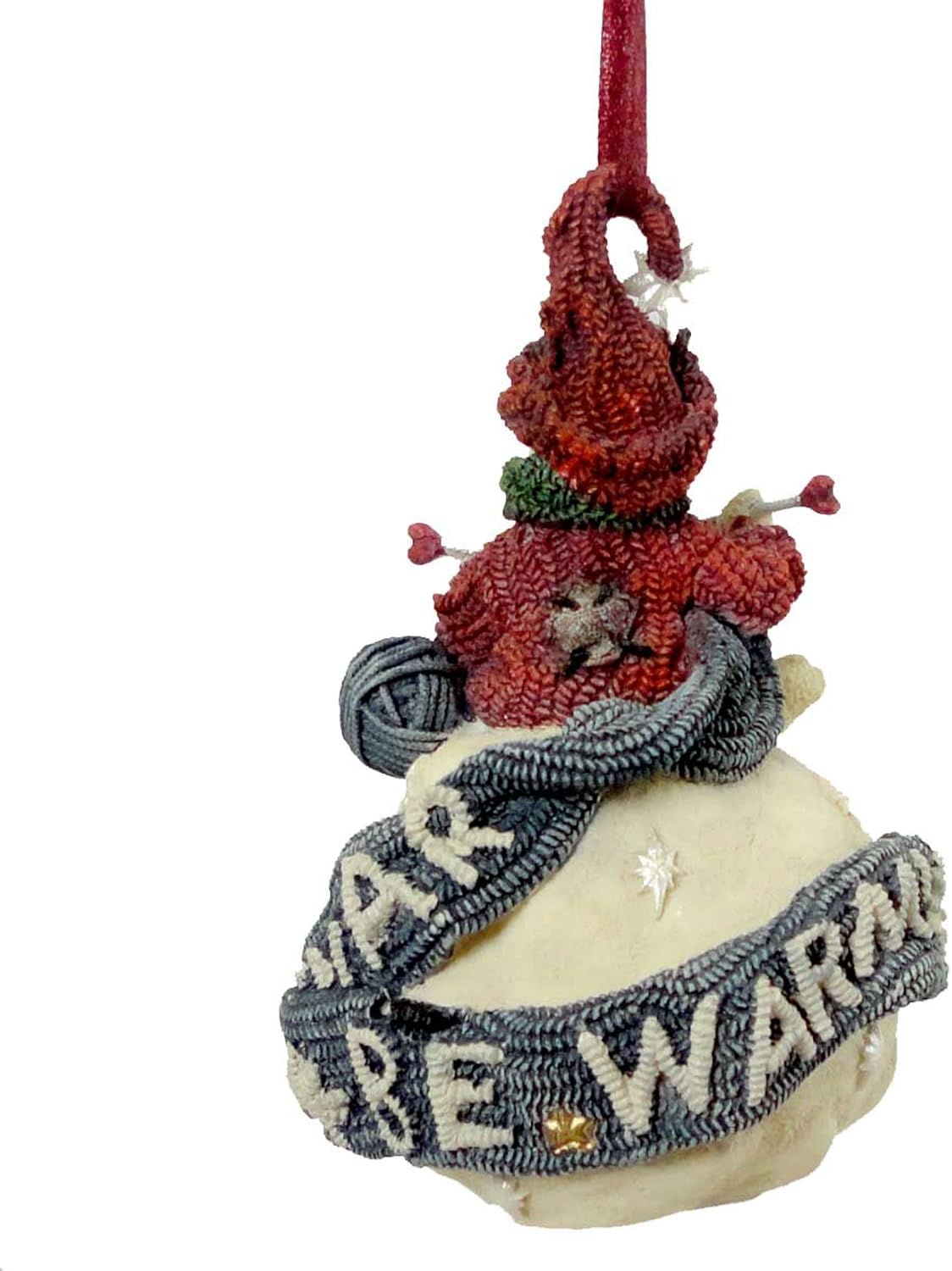 Boyds Folkstone Ingrid "Be Warm" Snowball Ornament 5651 image 1