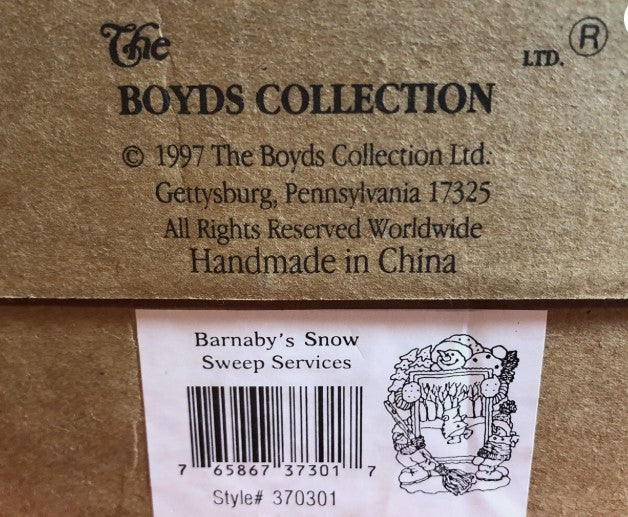 Boyds Frame Carver's Choice Barnaby's Snow Sweep Services Frame 370301 image 2