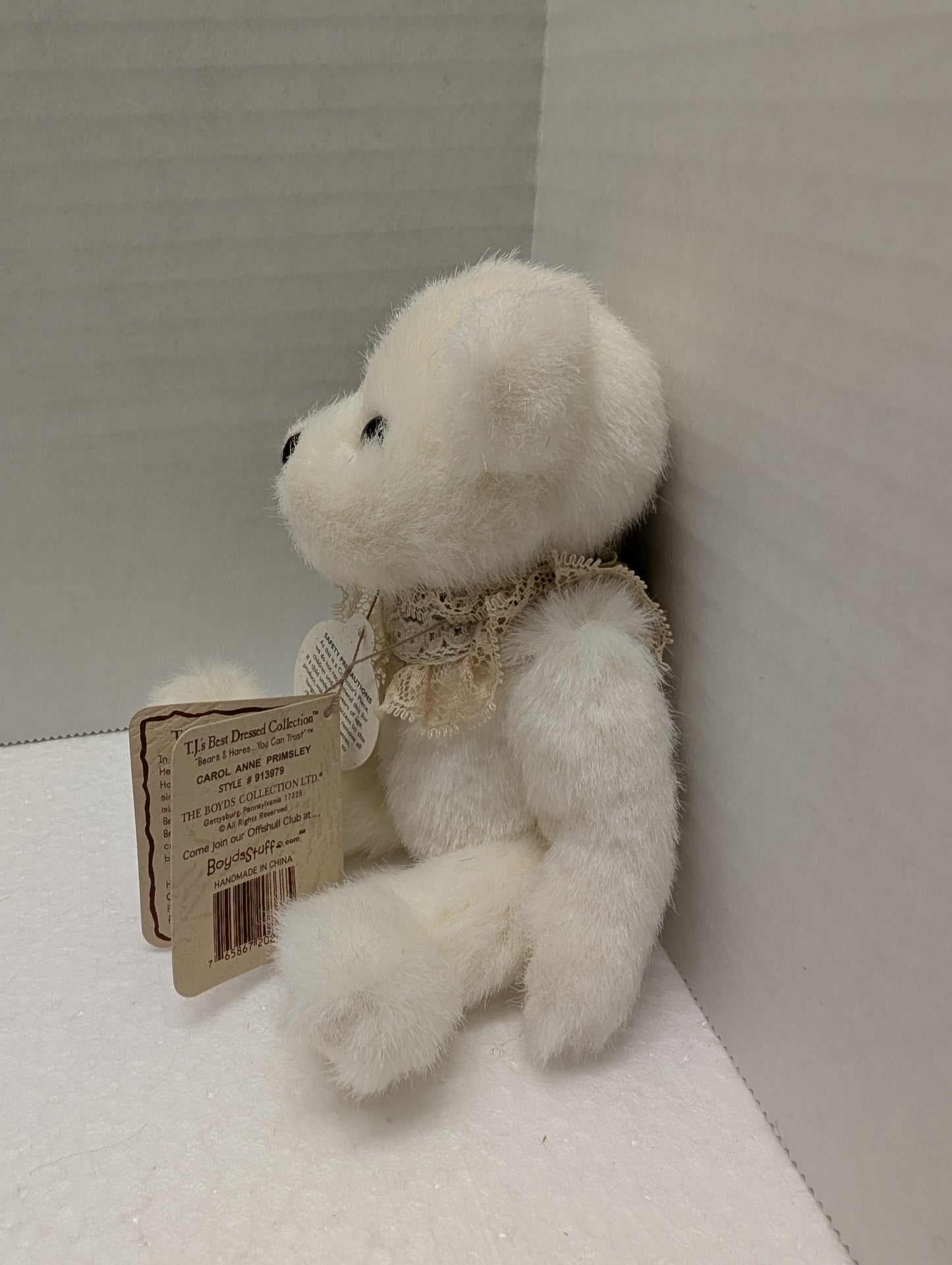 Boyds Bear Plush  Carol Anne Primsley with lace collar  913979 image 1