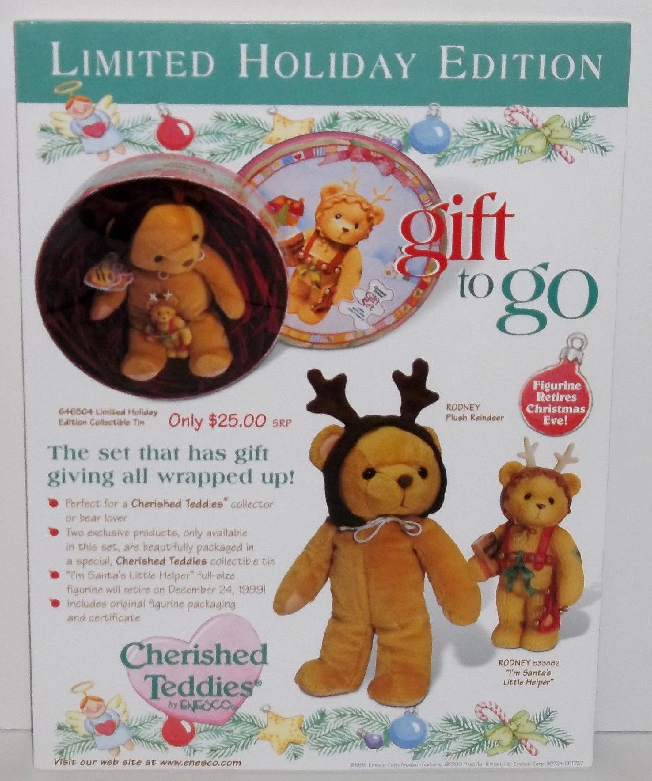 Cherished Teddies�Gift�To Go Set Rodney�# 533882 image 6