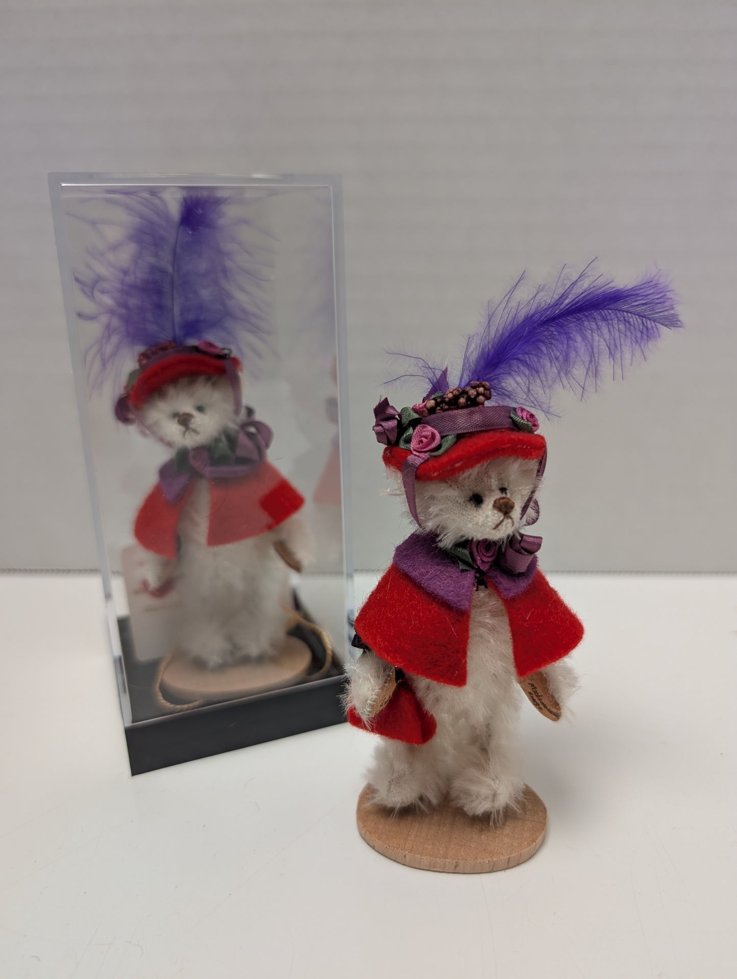 Little Gems Mademoiselle Rouge Teddys Exclusive Mini Mohair Bear image 1