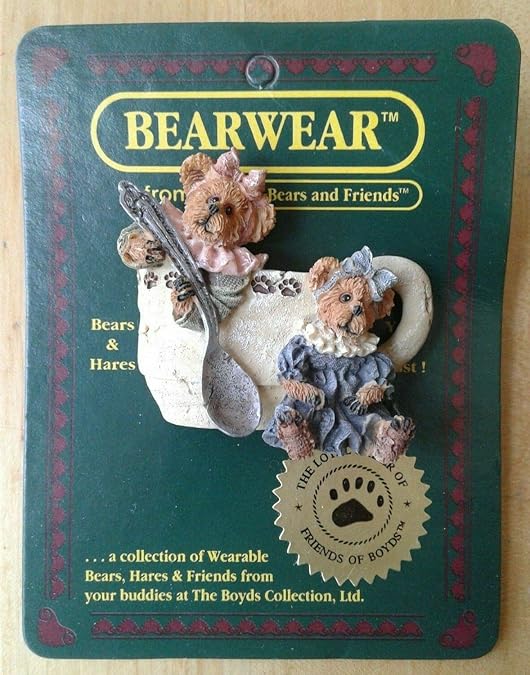 Boyds Pin Bearwear Prissie and Missie Fixin Tea for Three #0200072 image 2