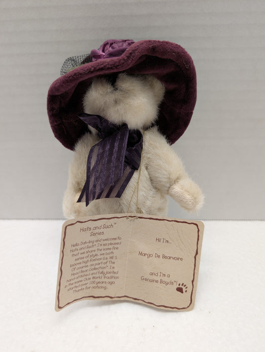 Boyds  Bear Plush Margo De Bearvoire- purple hat  904227 image 0