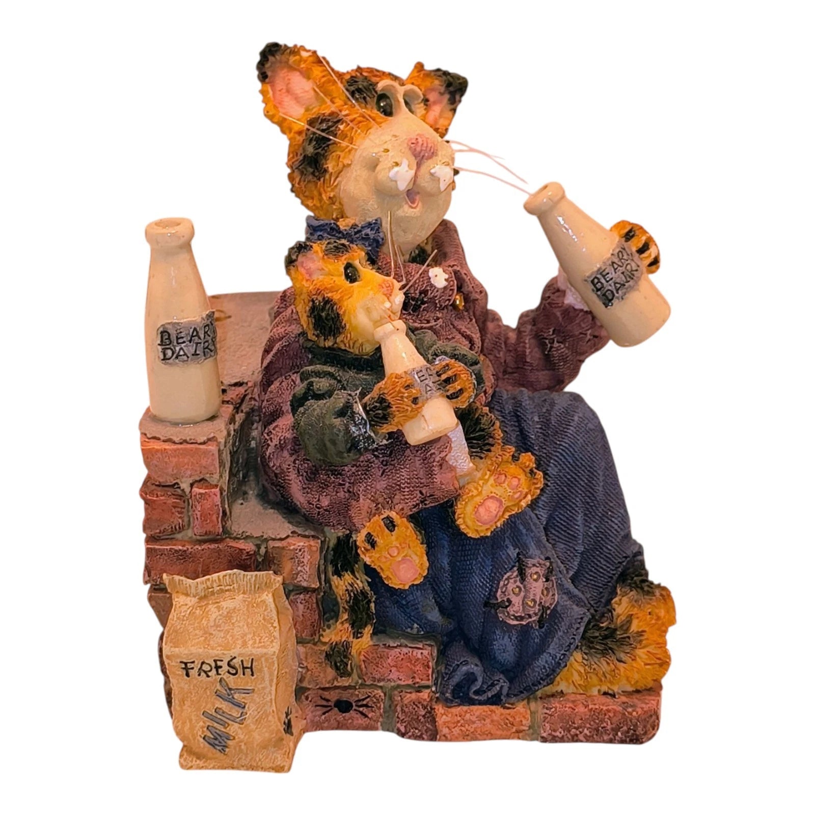 Boyds Purrstone Momma Craftycat with Lil' SlipperGot Cream? Retired 371007 image 0