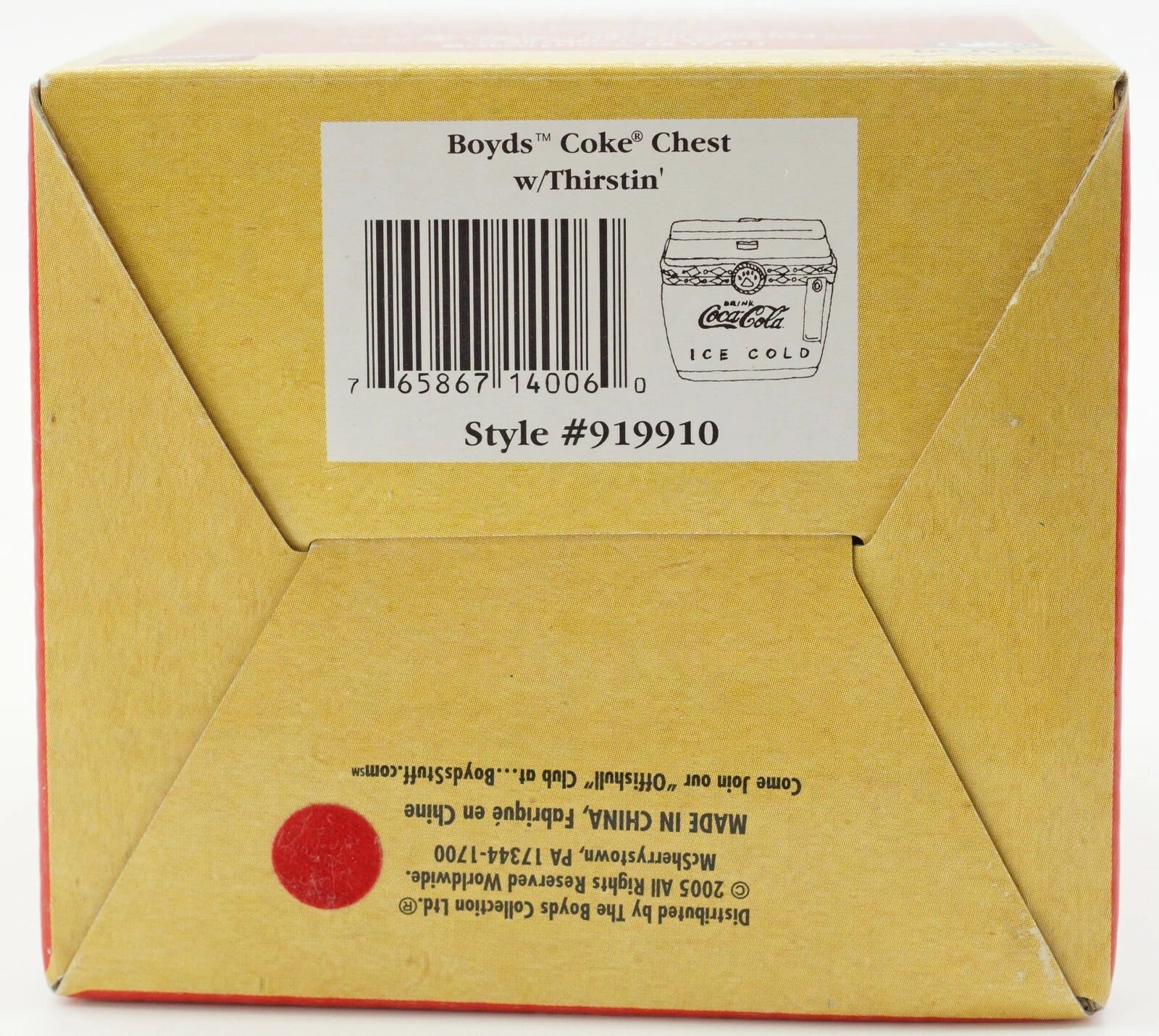 Boyds Treasure Box Coke Chest w.Thirstin' 919910 image 2