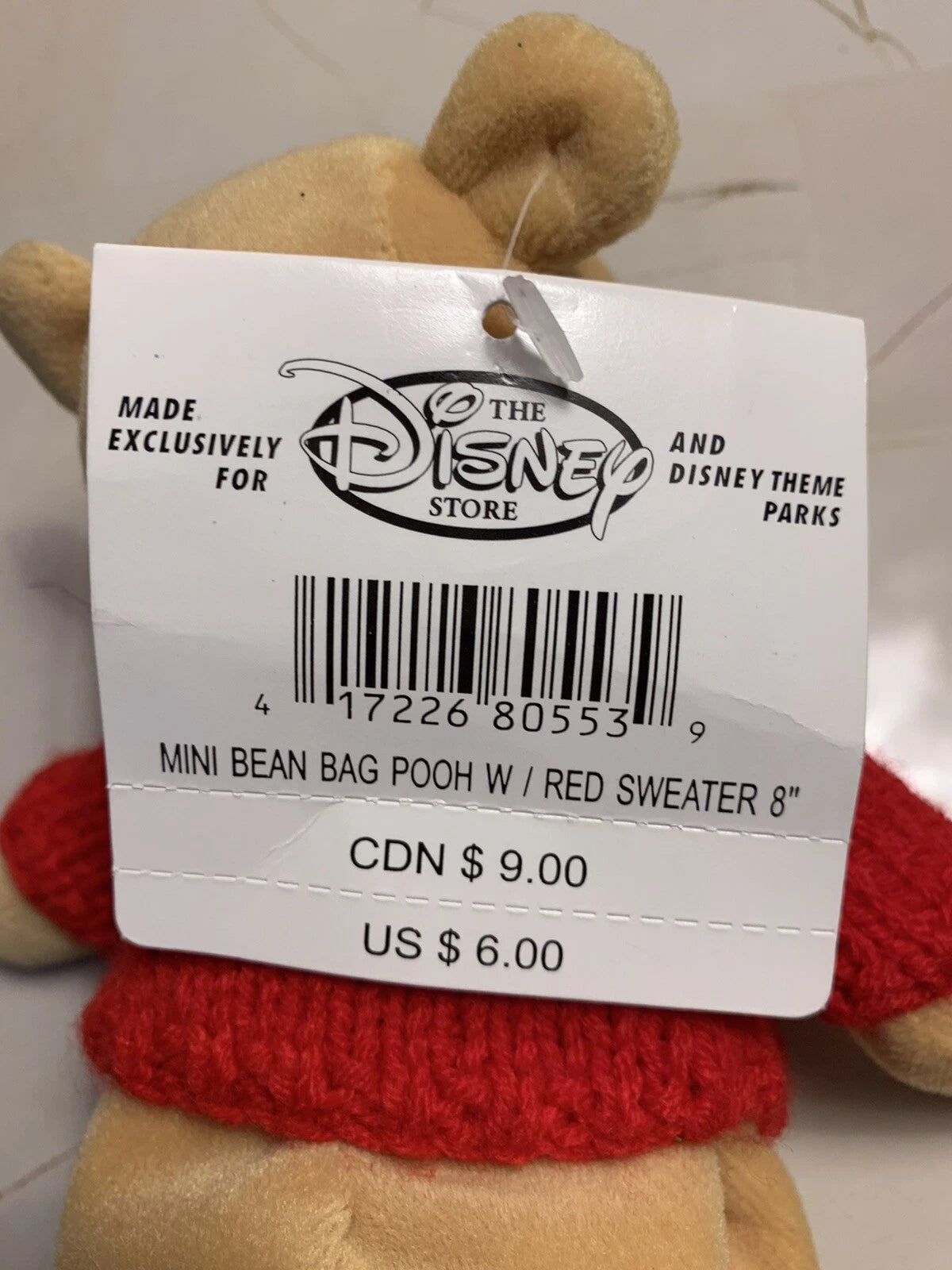 Disney Bean Bag Set Pooh with Red Sweater and Eeyore Cupid image 7