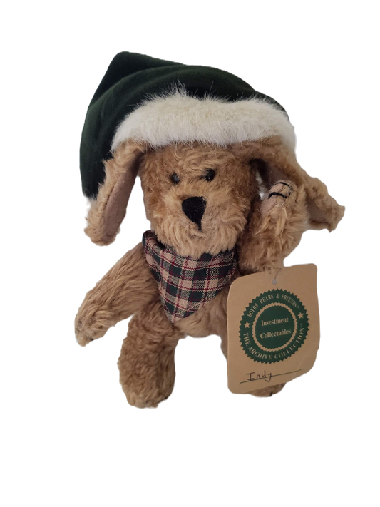 Boyd's Bear Plush Indy in Green Santa Hat Archive Collection 9175710 image 0