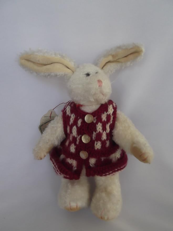 Boyds Hare Demi Red and White checked sweater dress 8" 9112 image 1