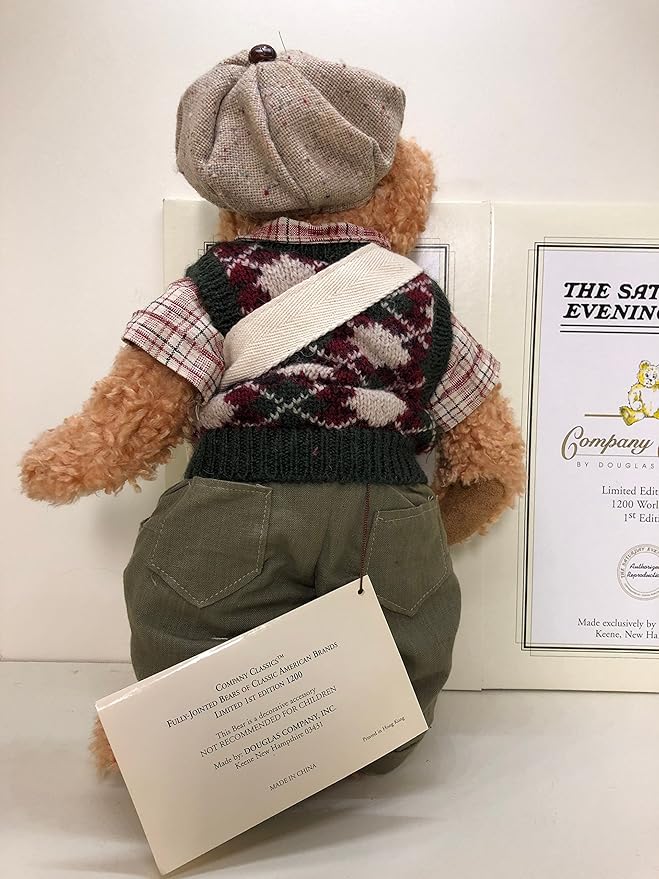 Douglas 1st Edition Saturday Evening Post 15"Plush Newspaper Boy image 1