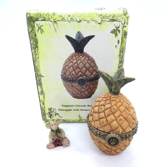Boyds Treasure Box Virginia's Friends Welcome Pineapple w.Homer McNibble image 0