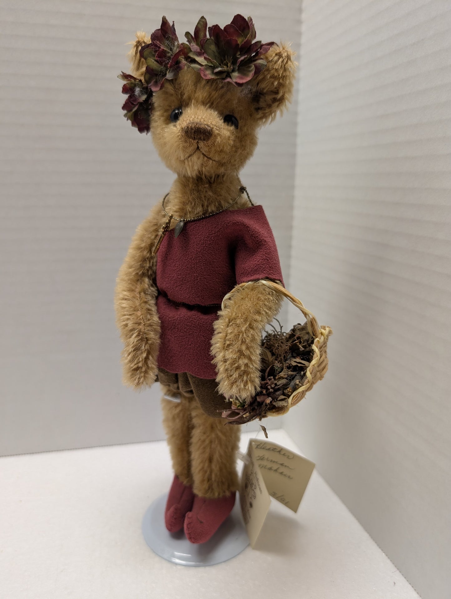 Heather Elfin Series by Linda Nelson 14" with Flower Wreath image 1