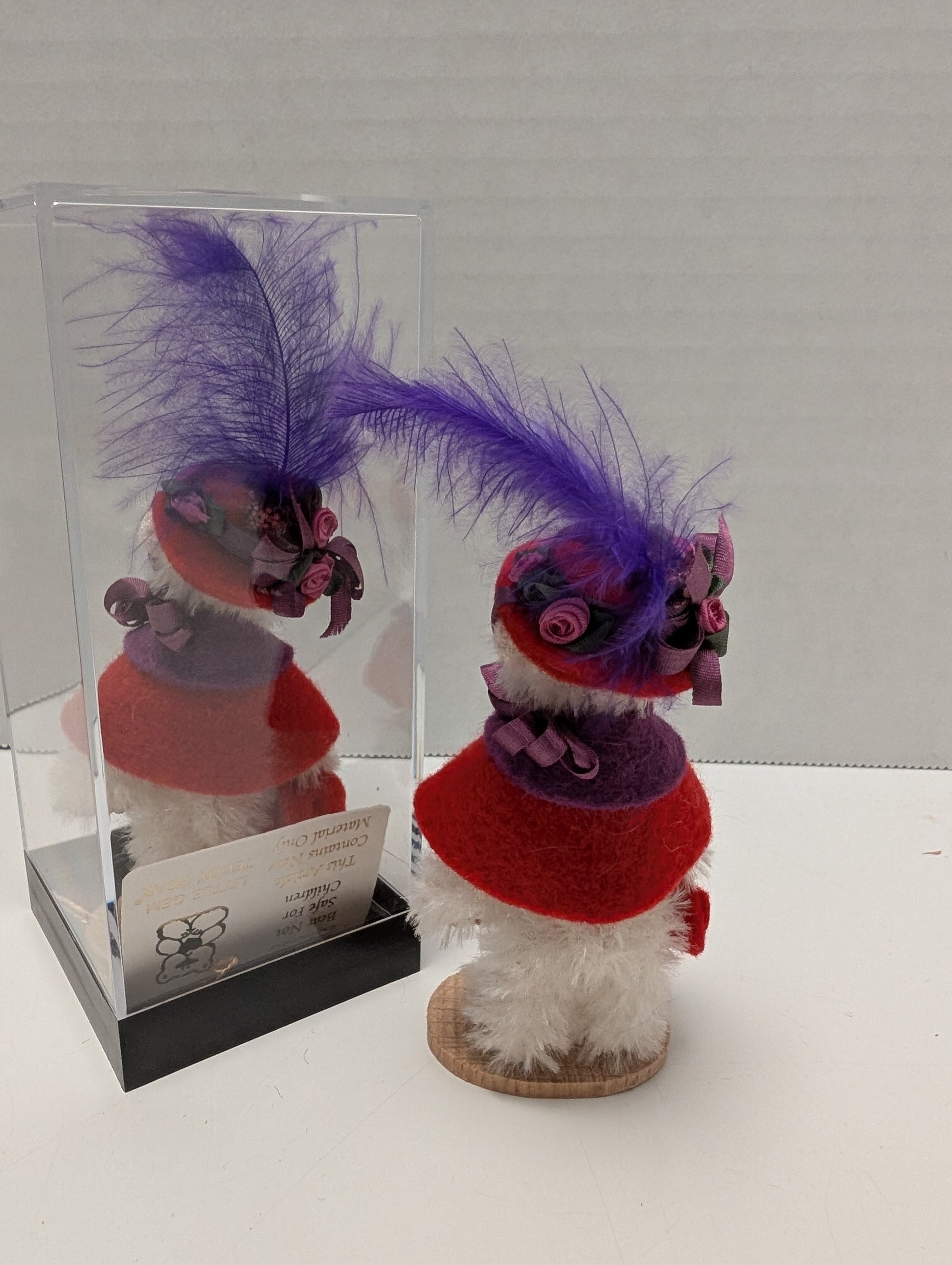 Little Gems Mademoiselle Rouge Teddys Exclusive Mini Mohair Bear image 2