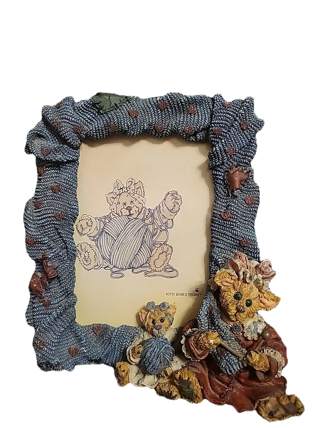 Boyds Frame FS Darby & Jasper.Knitten' Kittens Retired 27451 image 3