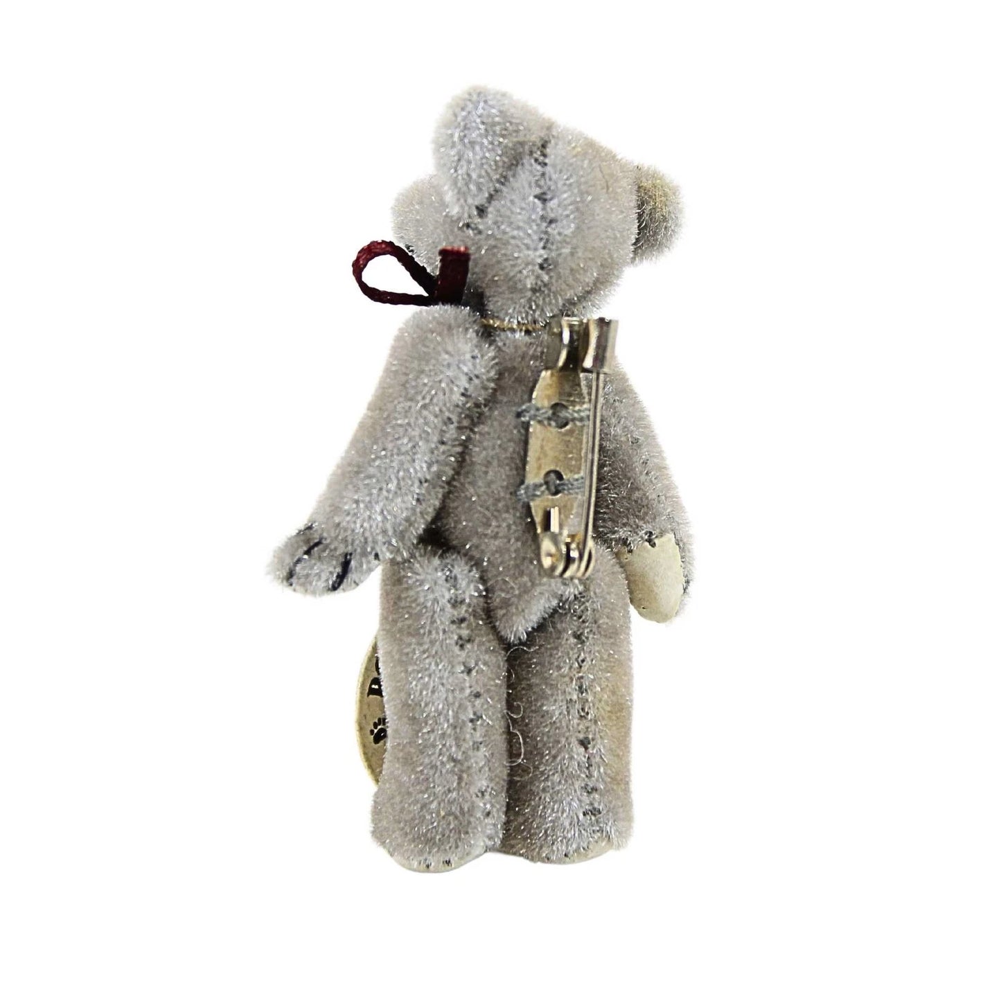 Boyds Pin Bearwear Tess F. WUZZIE Grey Fabric Pin  599901-06 image 3