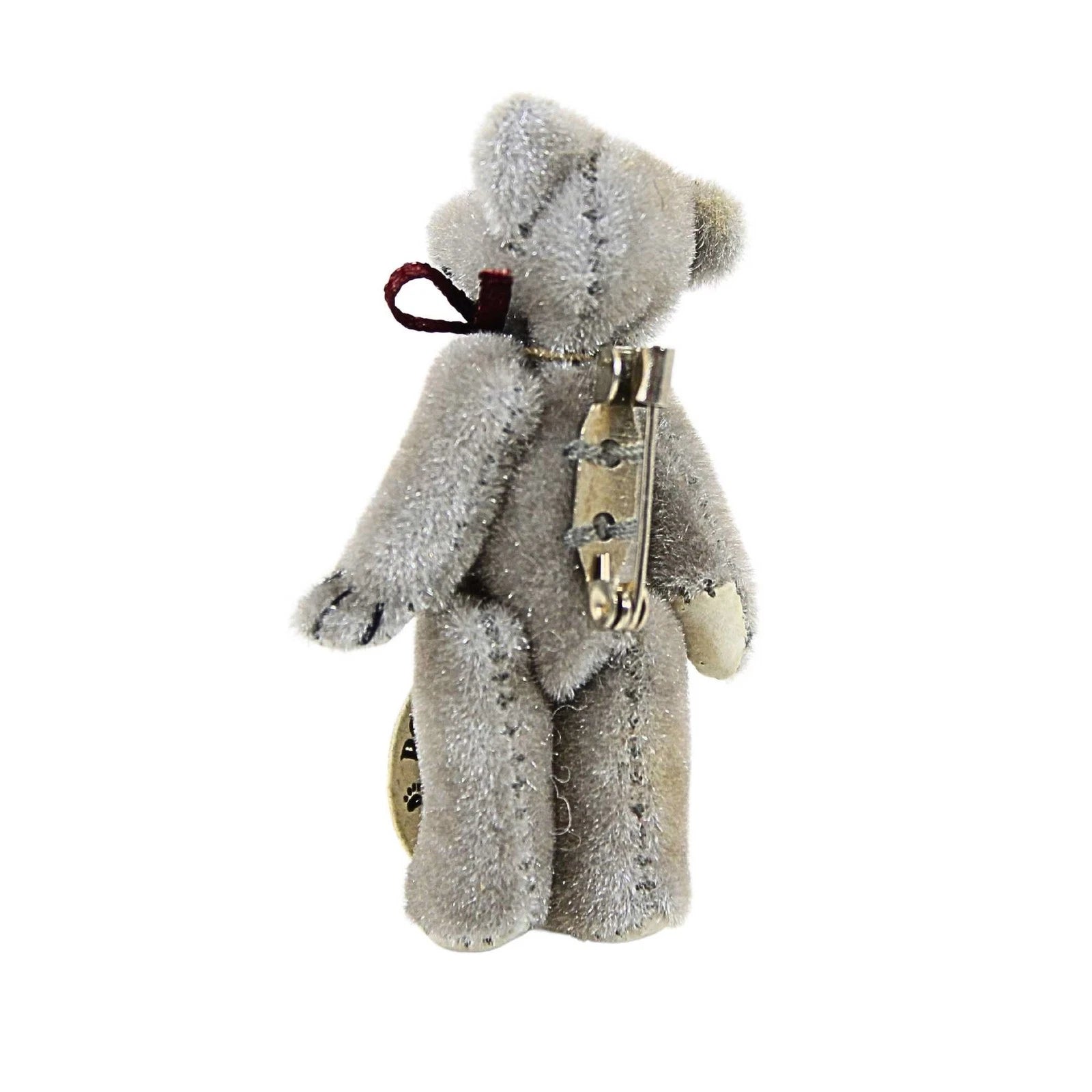 Boyds Pin Bearwear Tess F. WUZZIE Grey Fabric Pin  599901-06 image 3