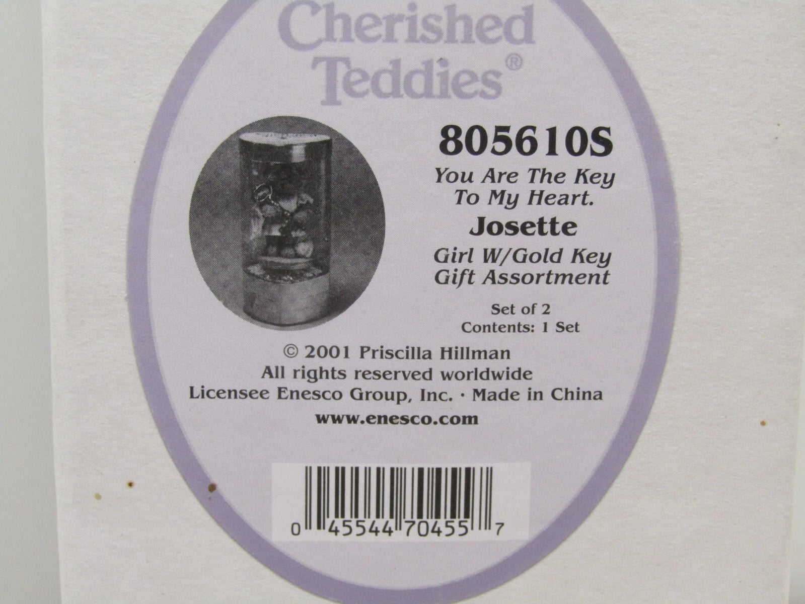 Cherished Teddies JOSETTE. You Are The Key To My Heart 805610 image 3