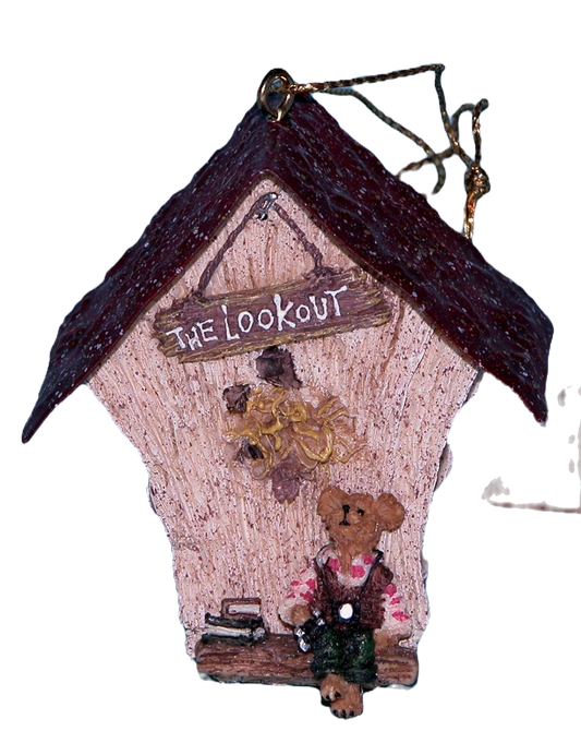Boyds Ornament Audie The Lookout Mini Birdhouse set of 2 #654453 image 0