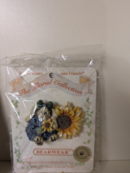 Boyds Pin Bearwear Floral Collection Sunshine  On my Shoulder Rabbit 26131 image 0