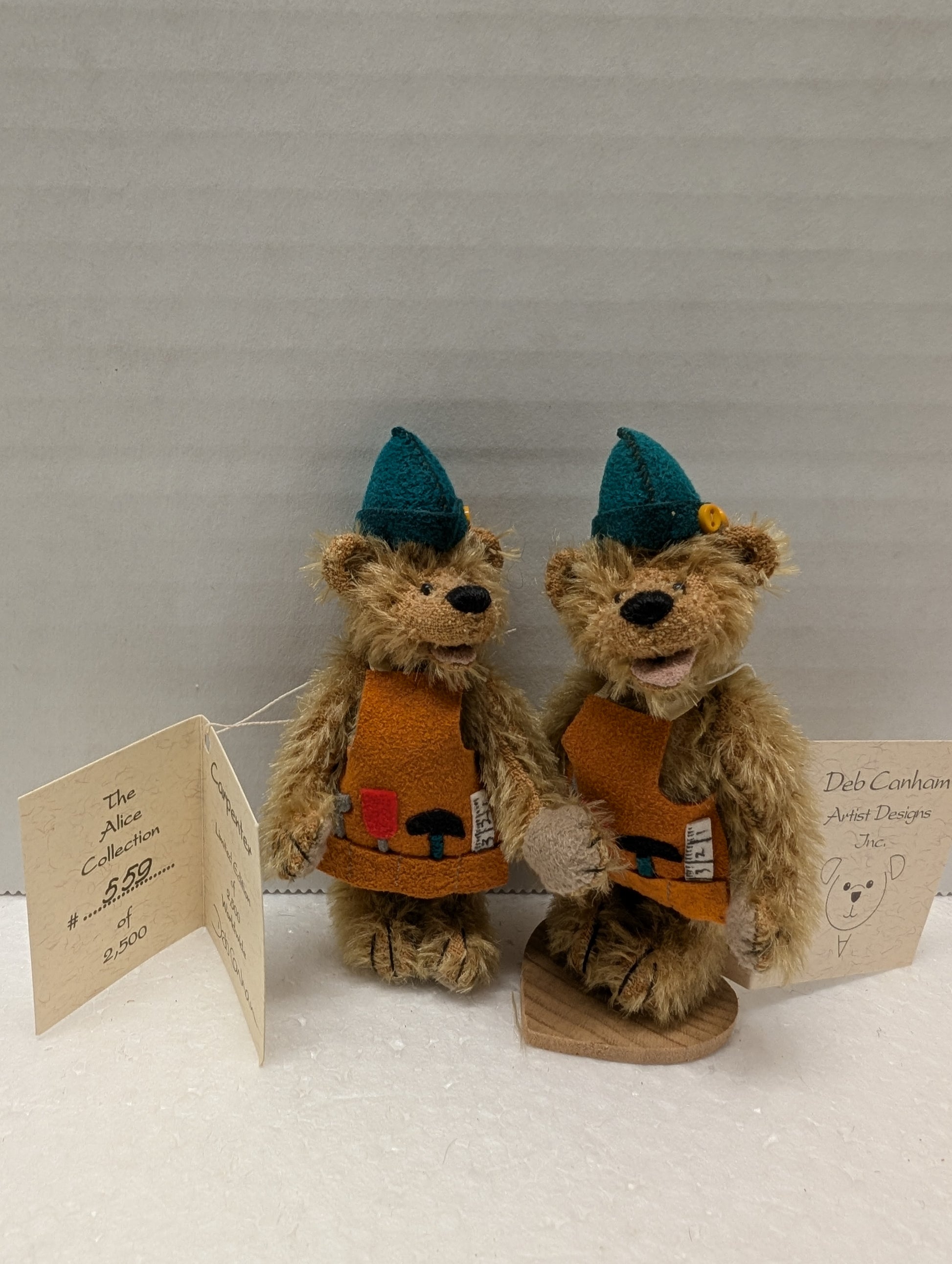 Deb Canham Miniature Bear Carpenter 311 From The Alice Collection Ltd Edition image 4