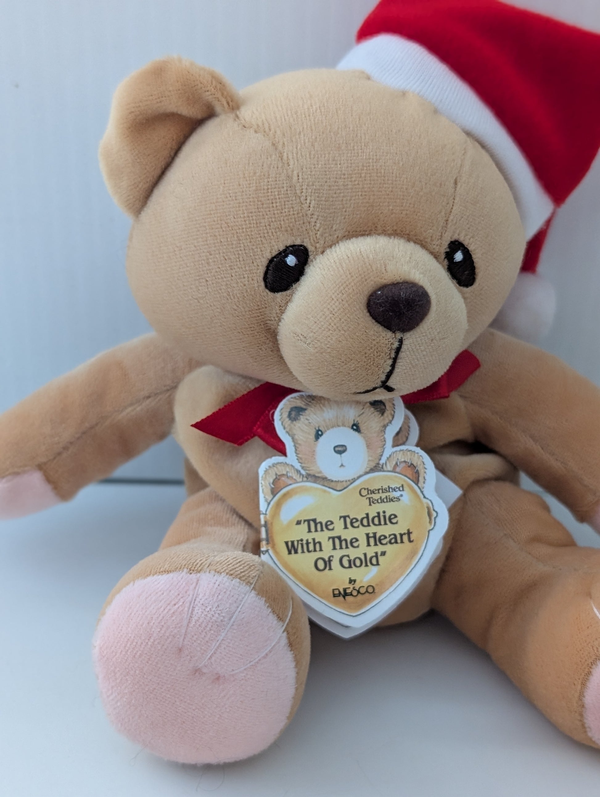 Cherished Teddies Bear Santa Hat with red Ribbon 610585 image 5