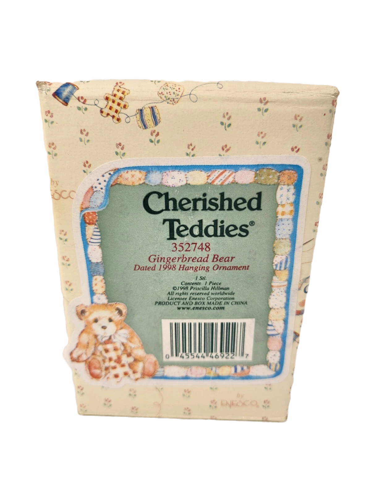Cherished Teddies Gingerbread Bear Dated 1998 Hanging Ornament 352748 image 2